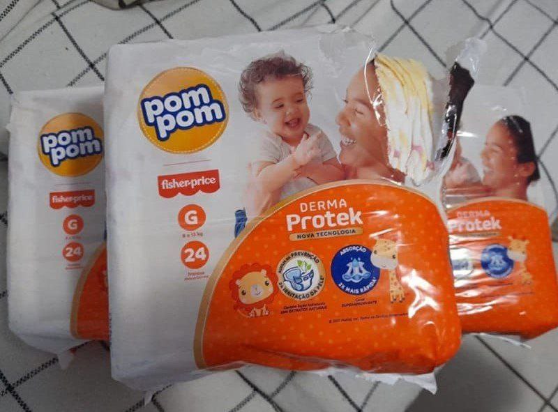Fralda Pom Pom Derma Protek Jumbo G 24 Unidades