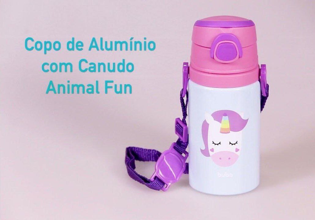 Garrafinha De Aluminio Animal Fun Unicórnio, Buba, Colorido