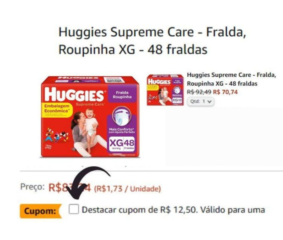 Huggies Supreme Care - Fralda, Roupinha XG - 48 fraldas