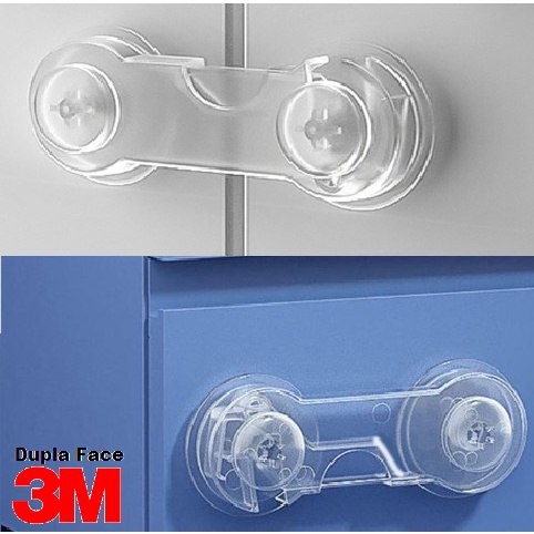 Kit 10 Travas Gaveta Porta Transparente - Segurança bebê