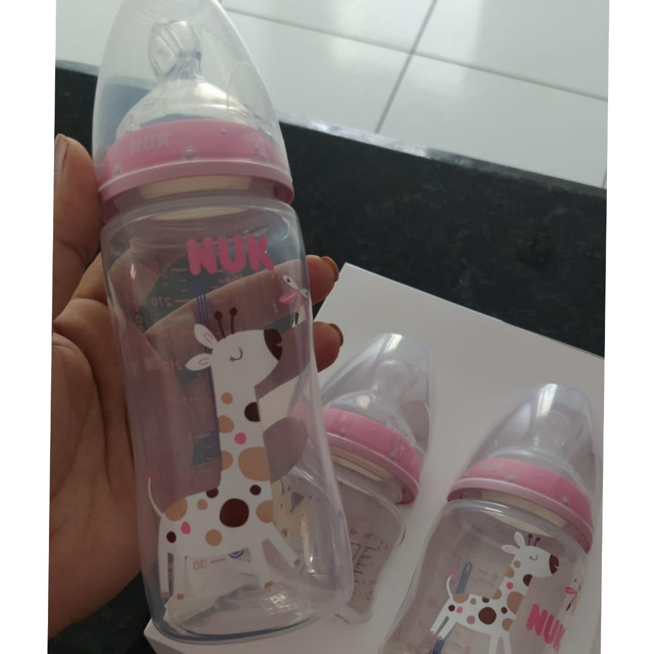 Kit com 3 Mamadeiras Starter FC NUK