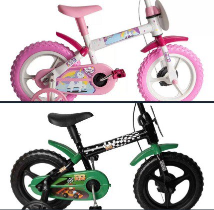 Bicicleta Aro 12 Styll Kids Radical Kid Verde e Preto
