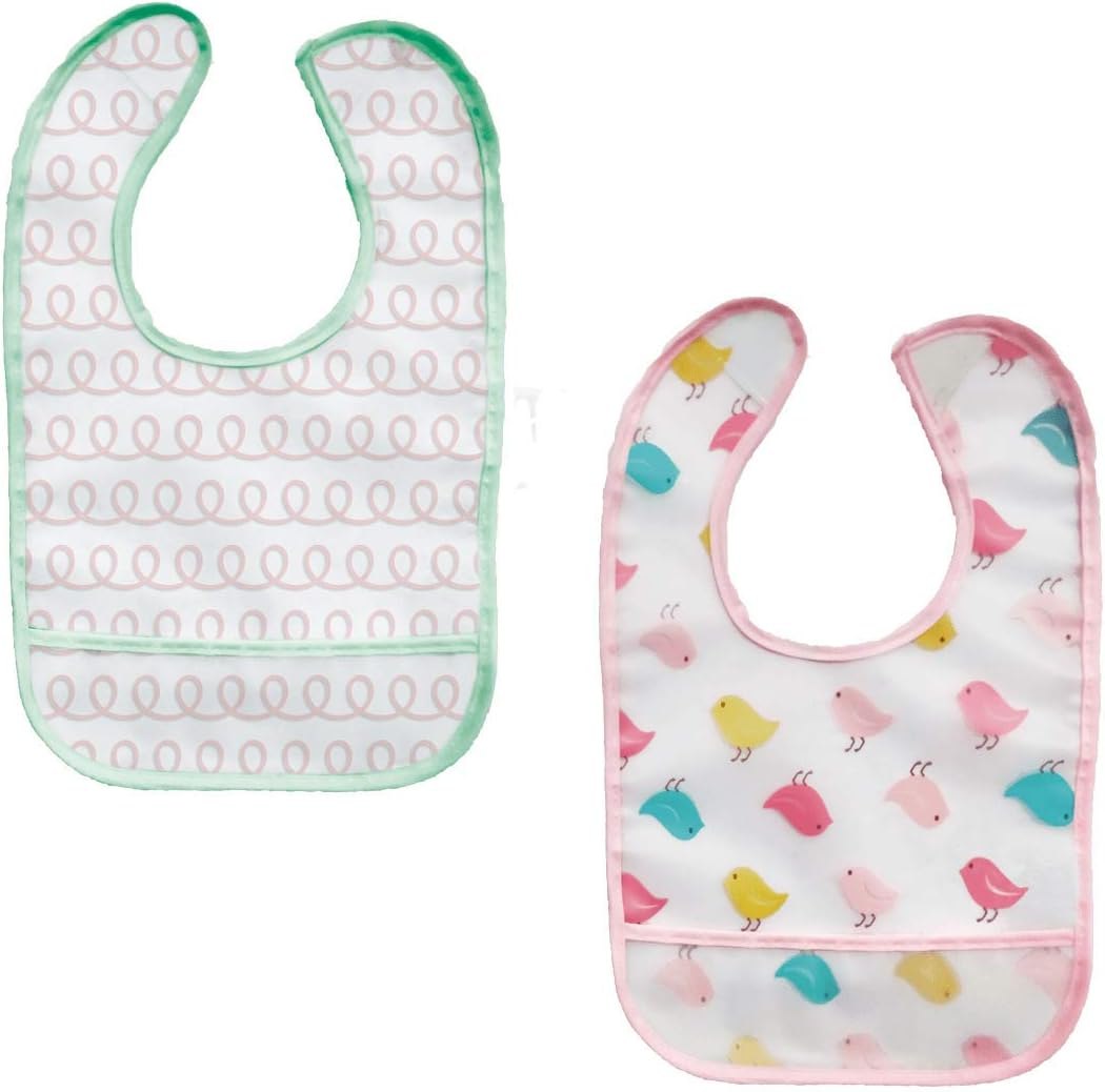 Buba Kit 2 Babadores Com Bolso Passarinho Colorido