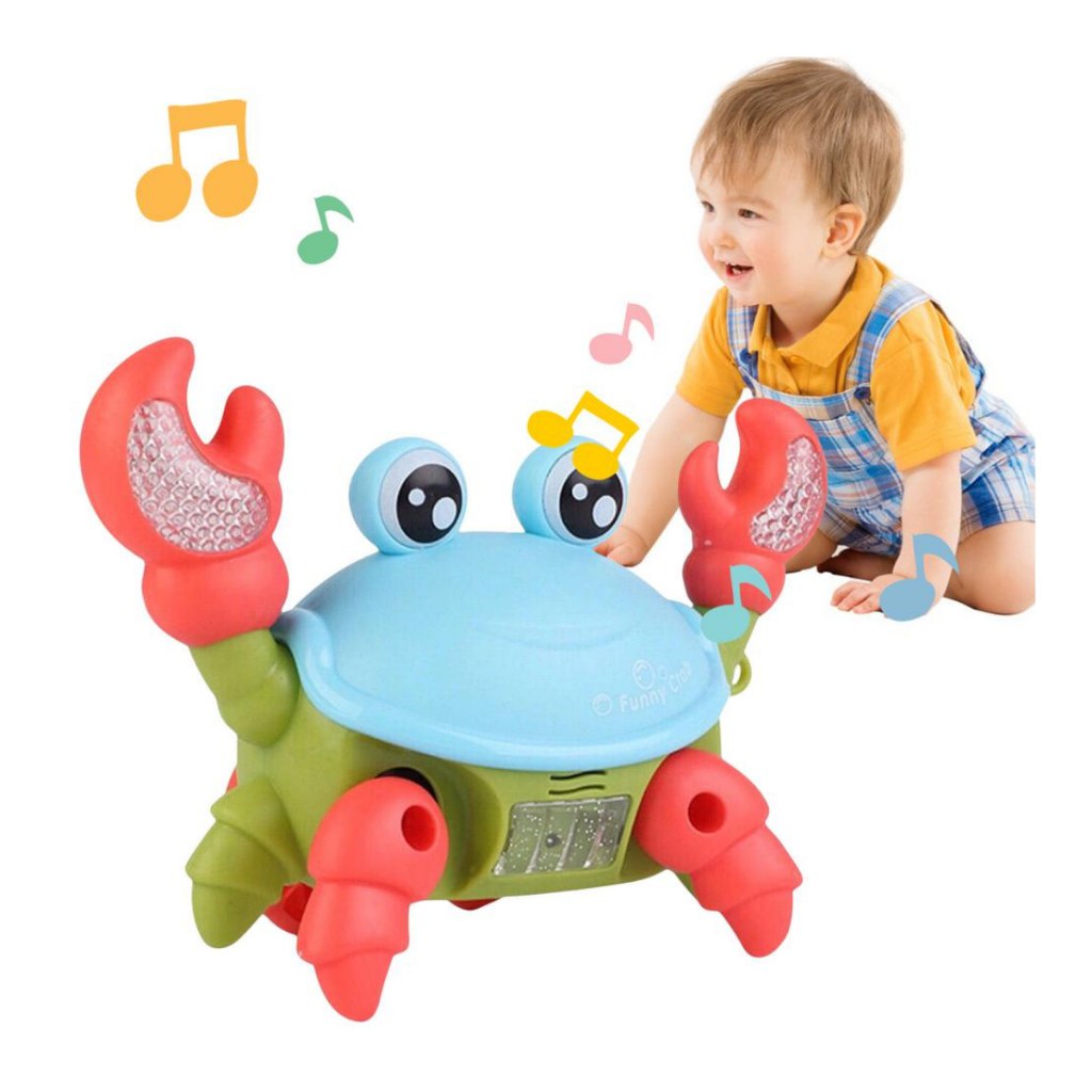 Caranguejo Brinquedo Fujão Som Luz E Movimento