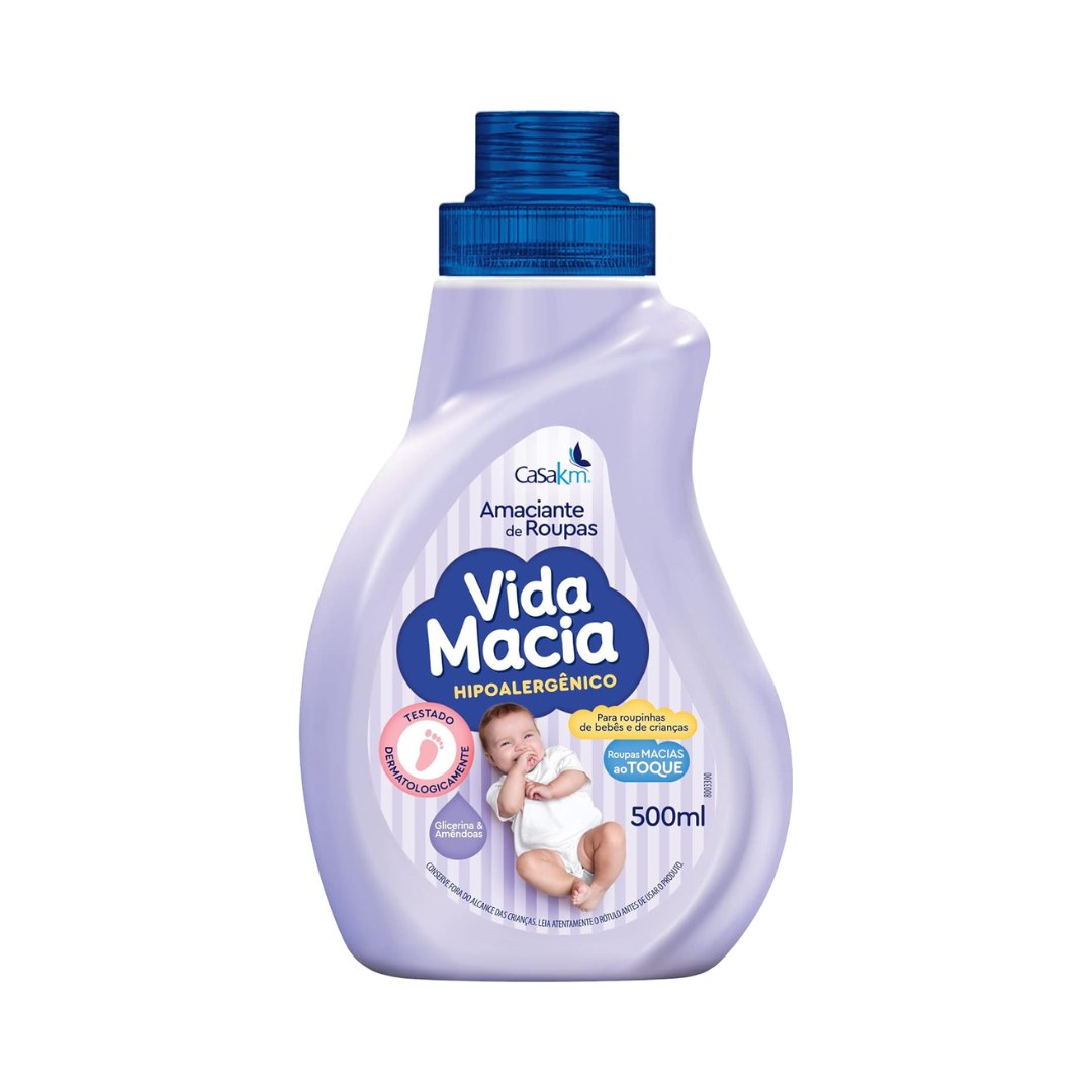 Casa Km Amaciante Vida Macia Glicerina & Amêndoas 500Ml