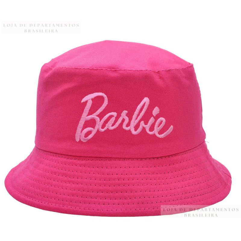 Chapéu Bucket Infantil 4-8 Anos Mãe e Filha Proteção Sol Barbie