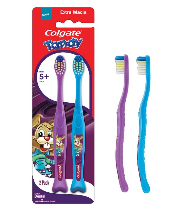 Colgate Escova Dental Tandy 2 Unidades, Cores Sortidos