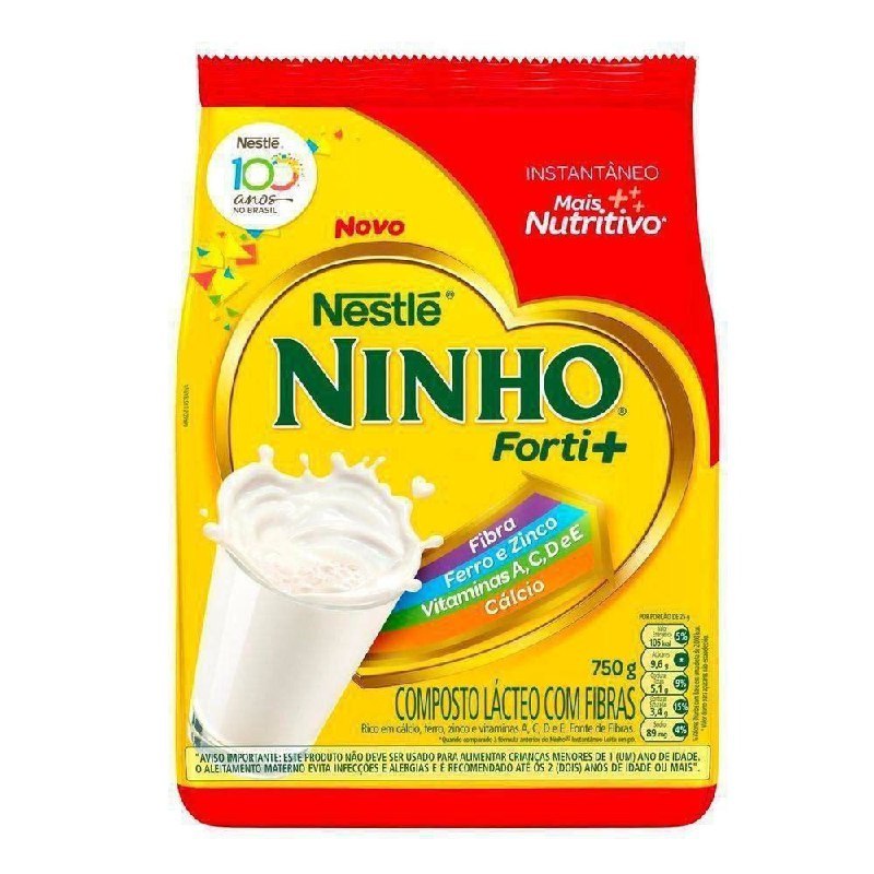 Composto Lácteo, Nestlé, Ninho Forti+, Pacote, 750g