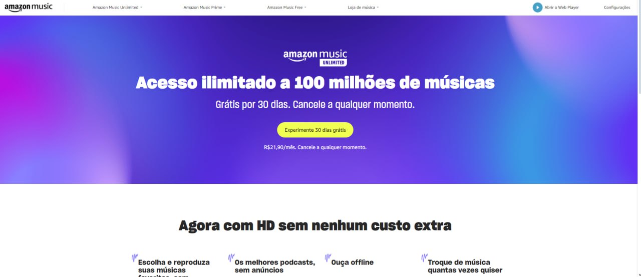 DE GRAÇA DE VERDADE ‼️30 DIAS DE AMAZON MUSIC UNLIMITED GRÁTIS 😱