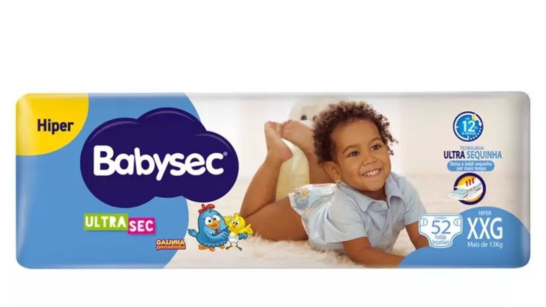 Fralda Babysec Ultrasec XXG 52 unidades