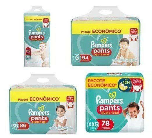 Fralda Calça Pampers Pants Ajuste Total - Tam. M ao XXG
