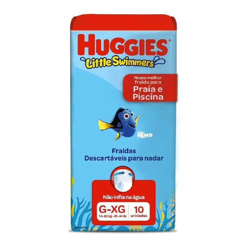 Fralda Huggies Little Swimmers G/XG 10 Unidades Praia e Piscina