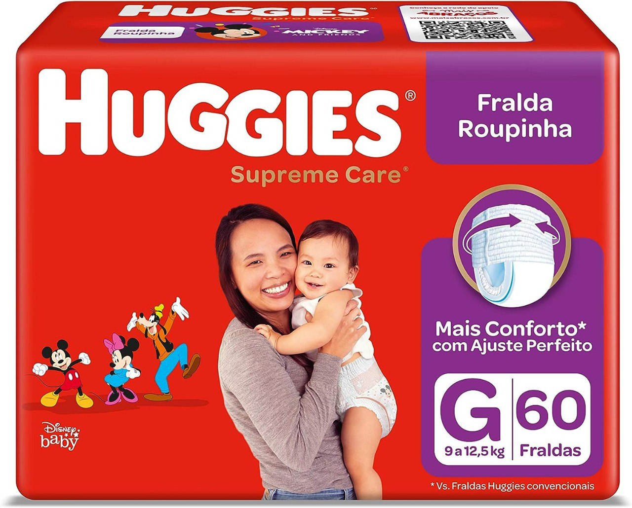 Fralda Huggies Supreme Care Roupinha G 60 unidades
