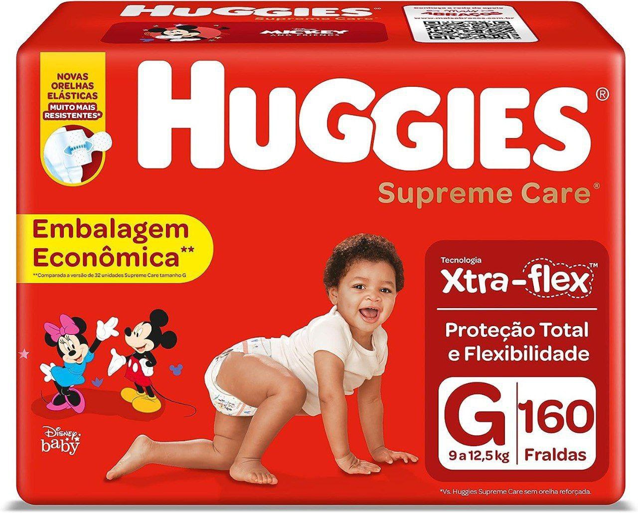 HUGGIES Fralda Supreme Care G - 160 fraldas