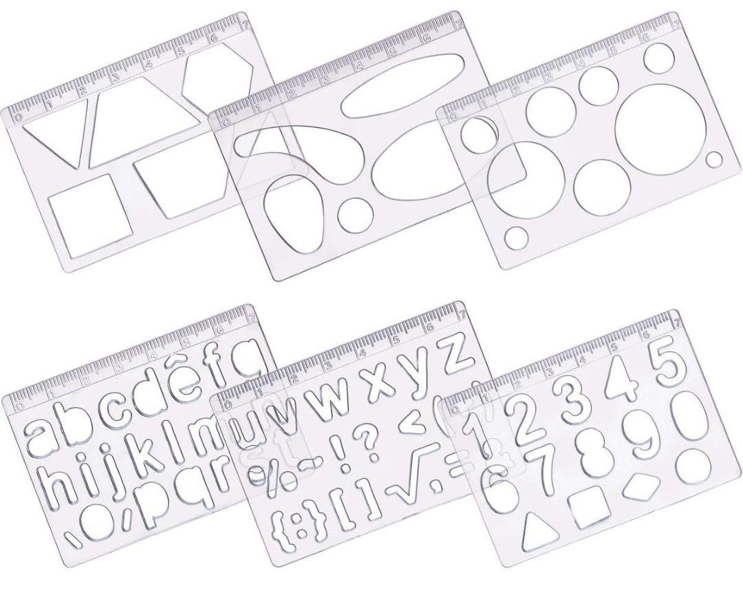 Kit Desenho - 6 réguas
