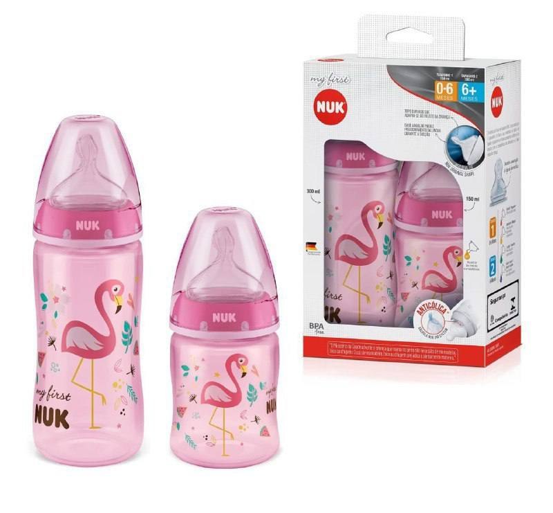 Kit Mamadeira My 1st S1 150ml S2 300ml Girl - NUK, Rosa, 2 Unidades