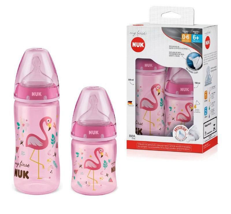 Kit Mamadeira My 1st S1 150ml S2 300ml Girl - NUK, Rosa, 2 Unidades