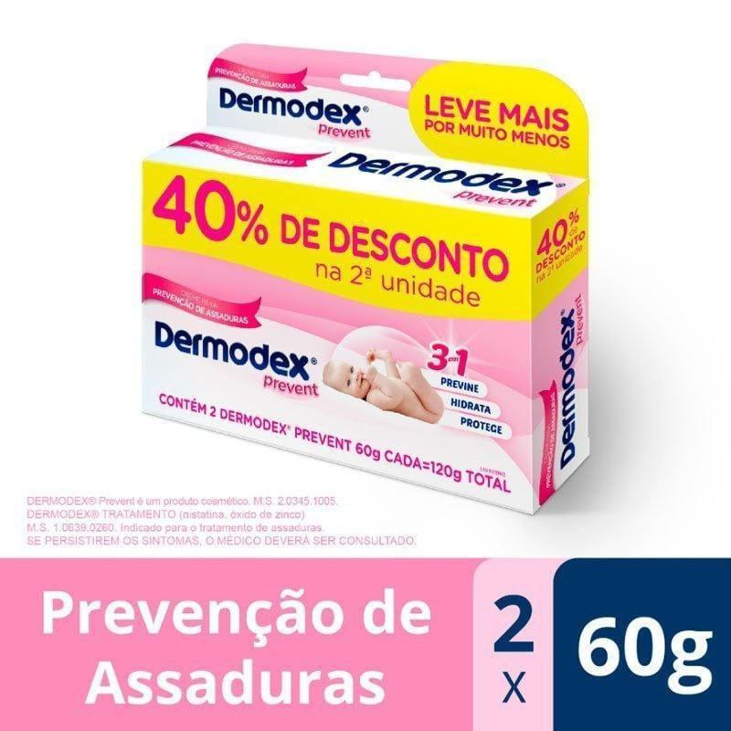 Kit Pomada para Prevenção de Assaduras Dermodex Prevent 2 Unidades com 60g Cada