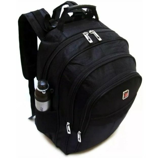 Mochila Escolar Reforçada Notebook Impermeável Cabo De Aço PRETO/MARROM