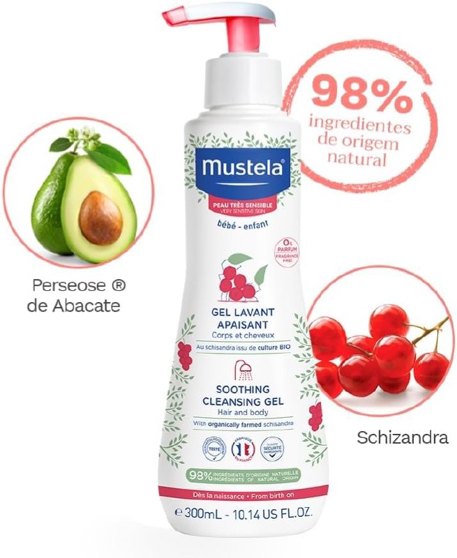Mustela Sabonete Líquido Infantil Sem Fragrância Para Pele Muito Sensível E Sensibilizada - Bebê e Criança