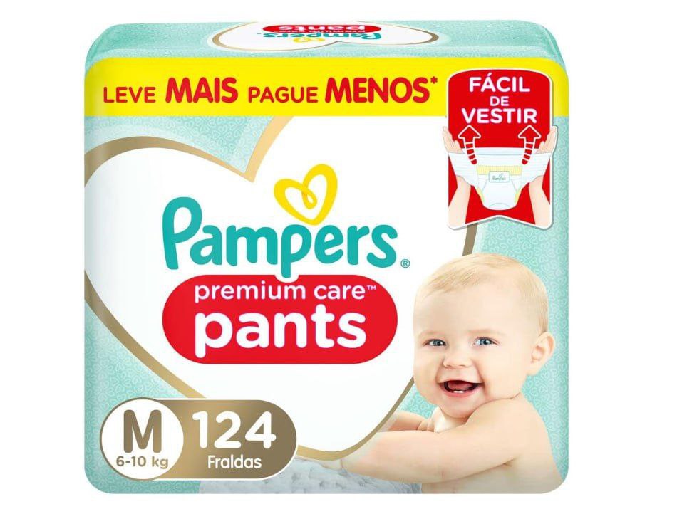 Pampers Fralda Pants Premium Care M 124 Unidades