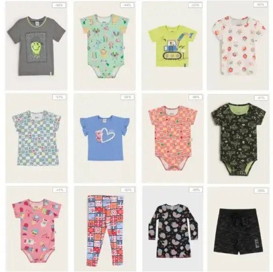 Roupinhas Elian com até 60% off
