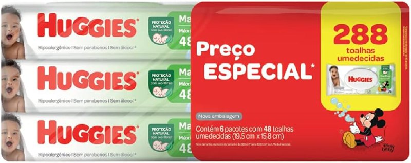 São 6 pacotes - Esgota rápido