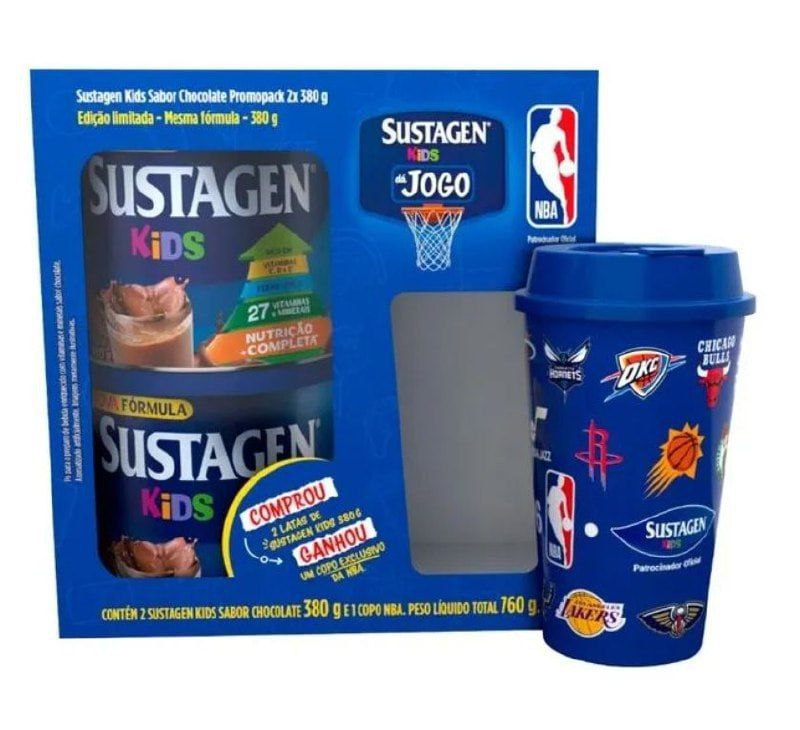 SUSTAGEN KIDS COM 2X380GR CHOCOLATE GRATIS COPO NBA ESPECIAL - VAL. 01/05/2024