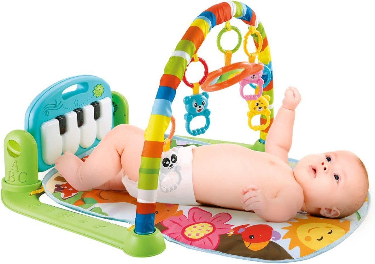 Tapete de Atividades Ginásio Para Bebês Com Piano Musical e Mobile