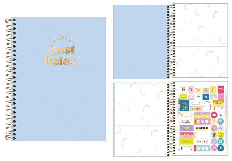 Tilibra 307017 - Caderno Capa Plástica, Happy, 80 Folhas, (17x24 cm), 1 Matéria