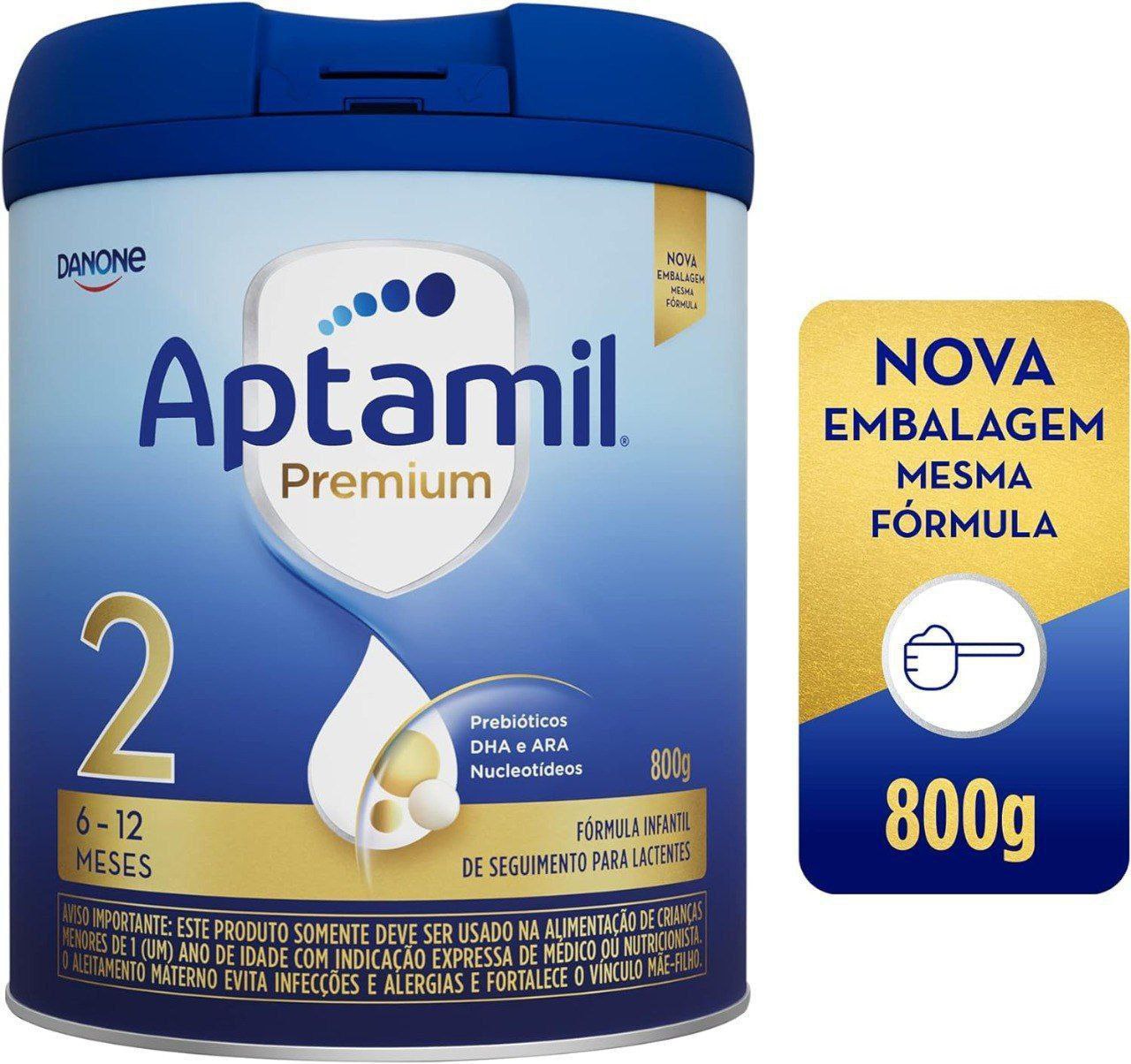 Aptamil Premium 2, Danone Nutricida Fórmula Infantil 800g
