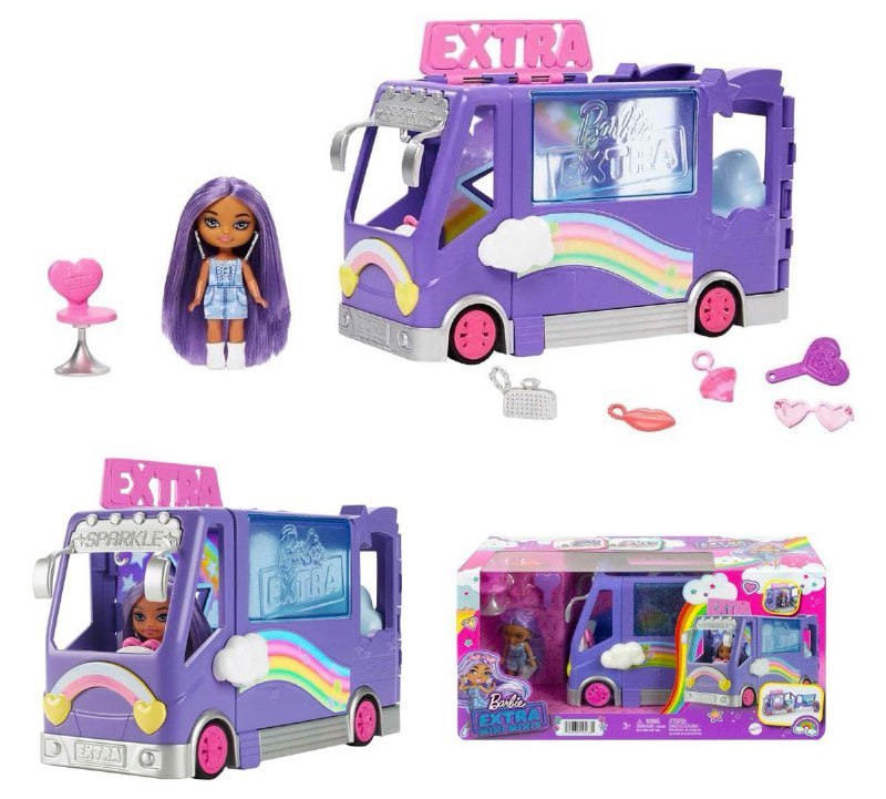 Barbie Extra Mini - Minis Conjunto de Brinquedo Ônibus Turismo