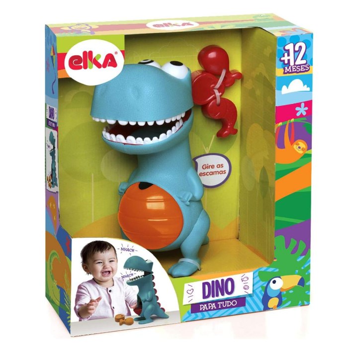 Brinquedo para Bebe Dino Papa Tudo com Acessórios