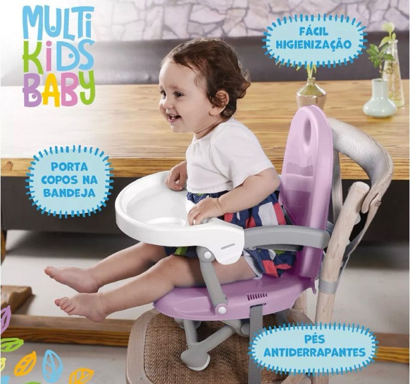 Cadeira De Alimentação Elevatória Peanuts 6m-15kgs - Bb108 Rosa