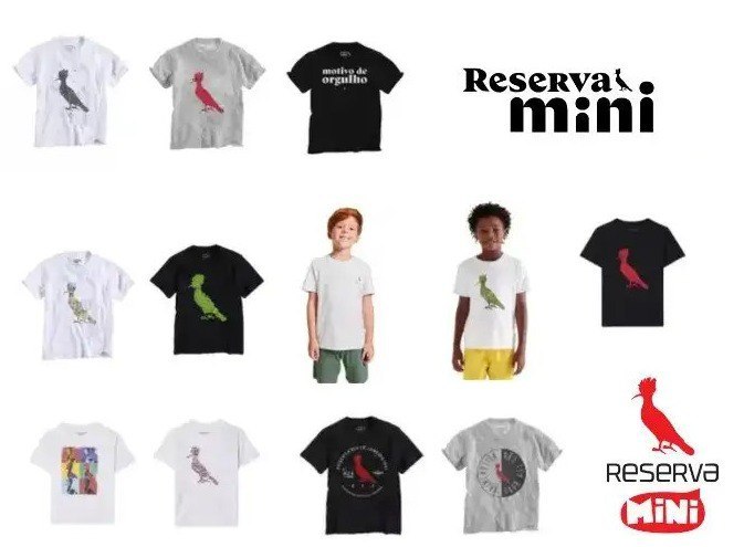 Camisetas Infantil Pica-Pau Reserva Mini Tam. 2 ao 12+