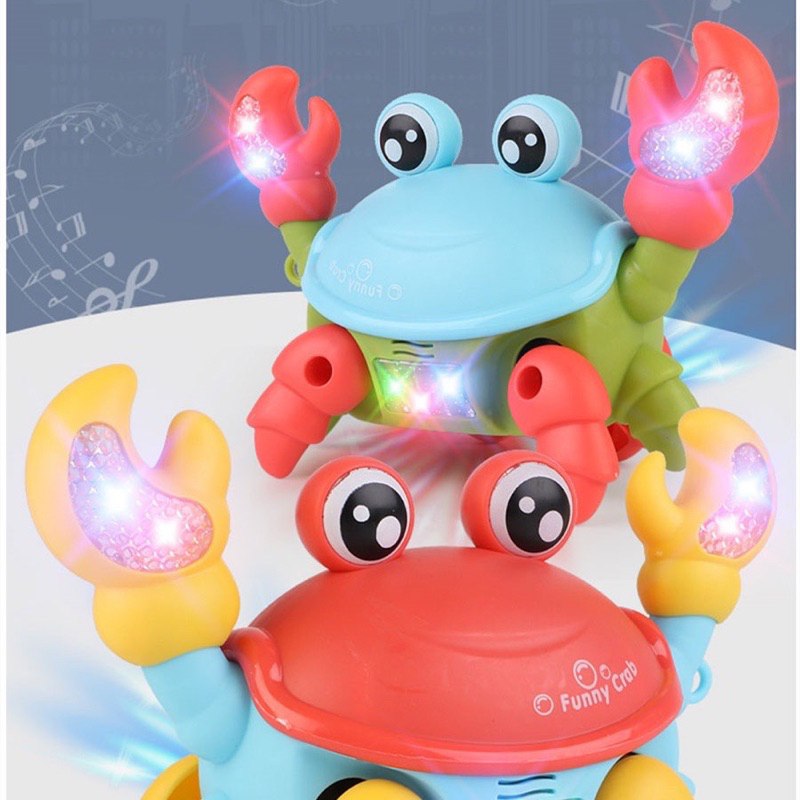 Caranguejo Brinquedo Fujão Som Luz E Movimento