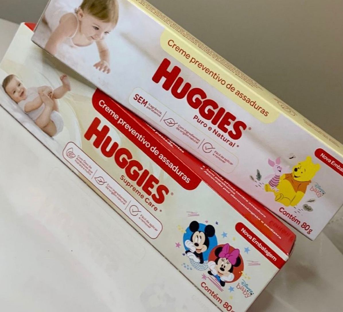 Creme Para Assaduras Huggies 80g (Puro e Natural ou Supreme Care)