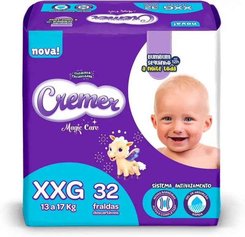 Cremer Fralda Mega XXG com 32 Unidades