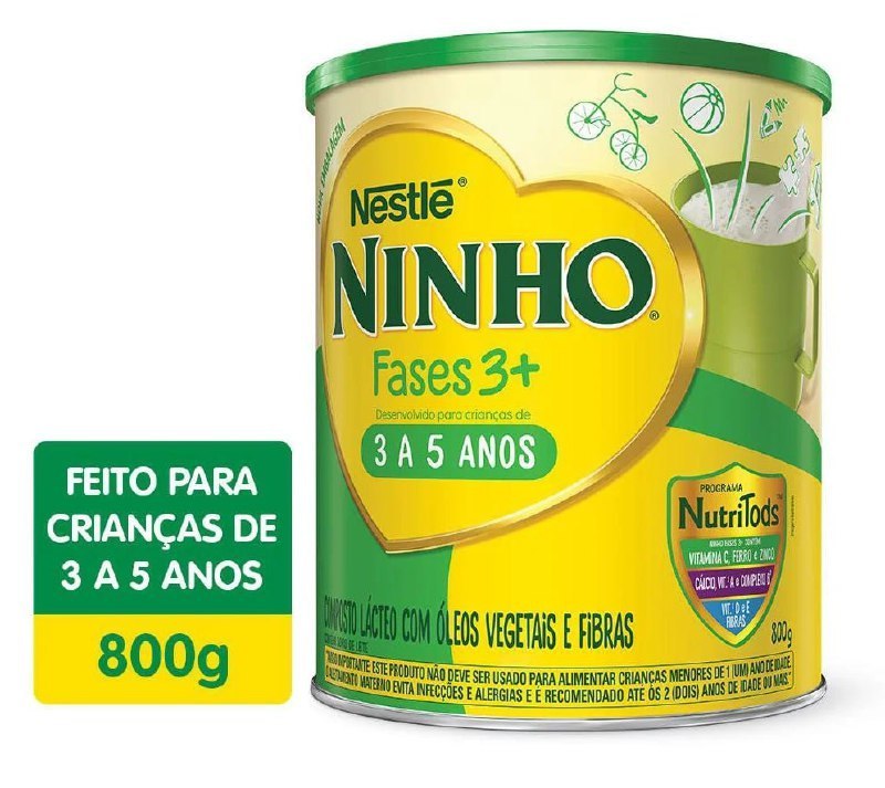 Fórmula Infantil Nestlé Ninho Fases 3+ 800g Lata