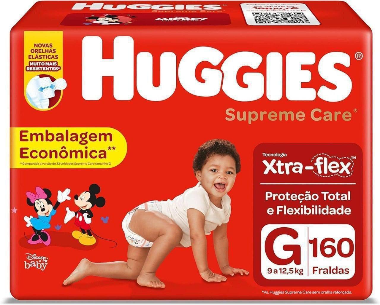 Fralda Huggies Supreme Care G 160 unidades