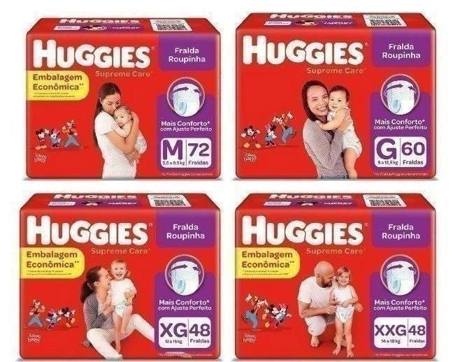 Fralda Huggies Supreme Care Hiper Roupinha M ao XXG