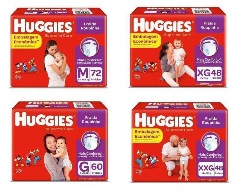 Fralda Huggies Supreme Care Roupinha