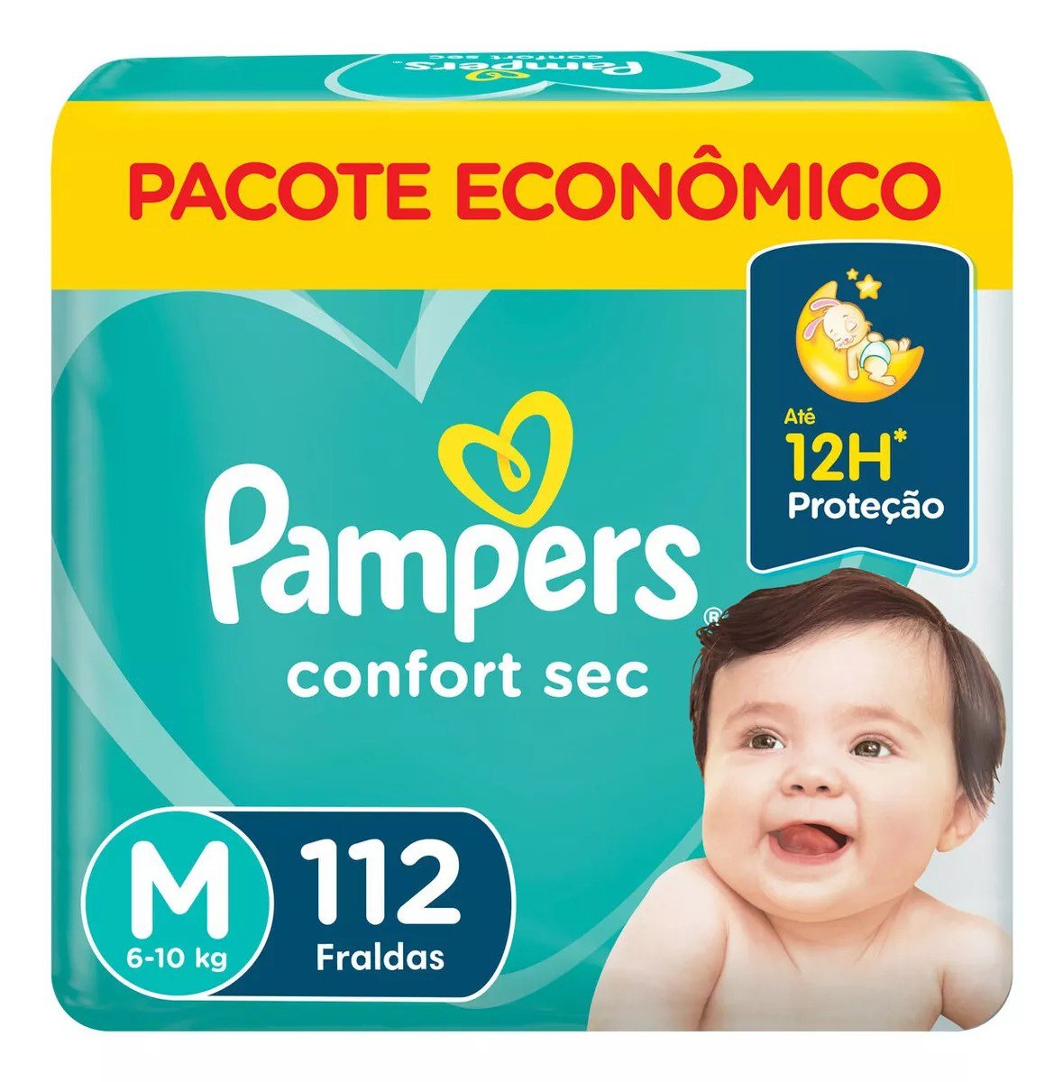 Fralda Pampers Confort Sec M com 112 Unidades