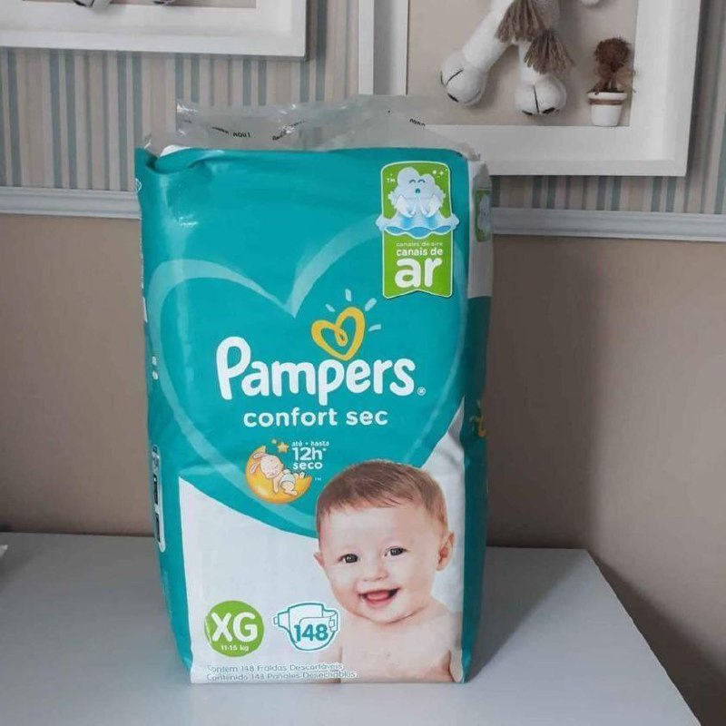 Fralda Pampers Confort Sec XG 148 Unidades