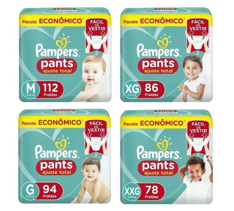 Fralda Pampers Pants Ajuste Total
