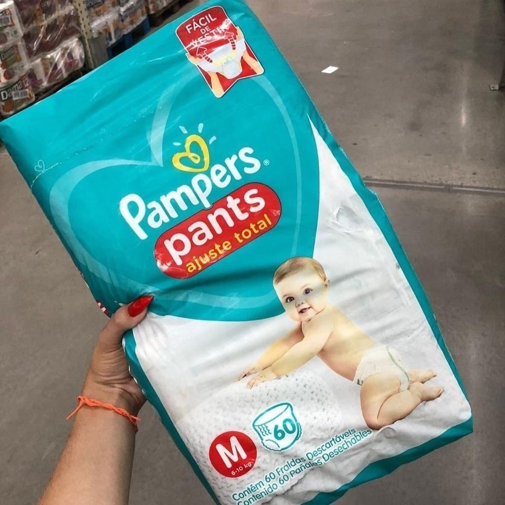 Fralda Pampers Pants Ajuste Total M 60 unidades