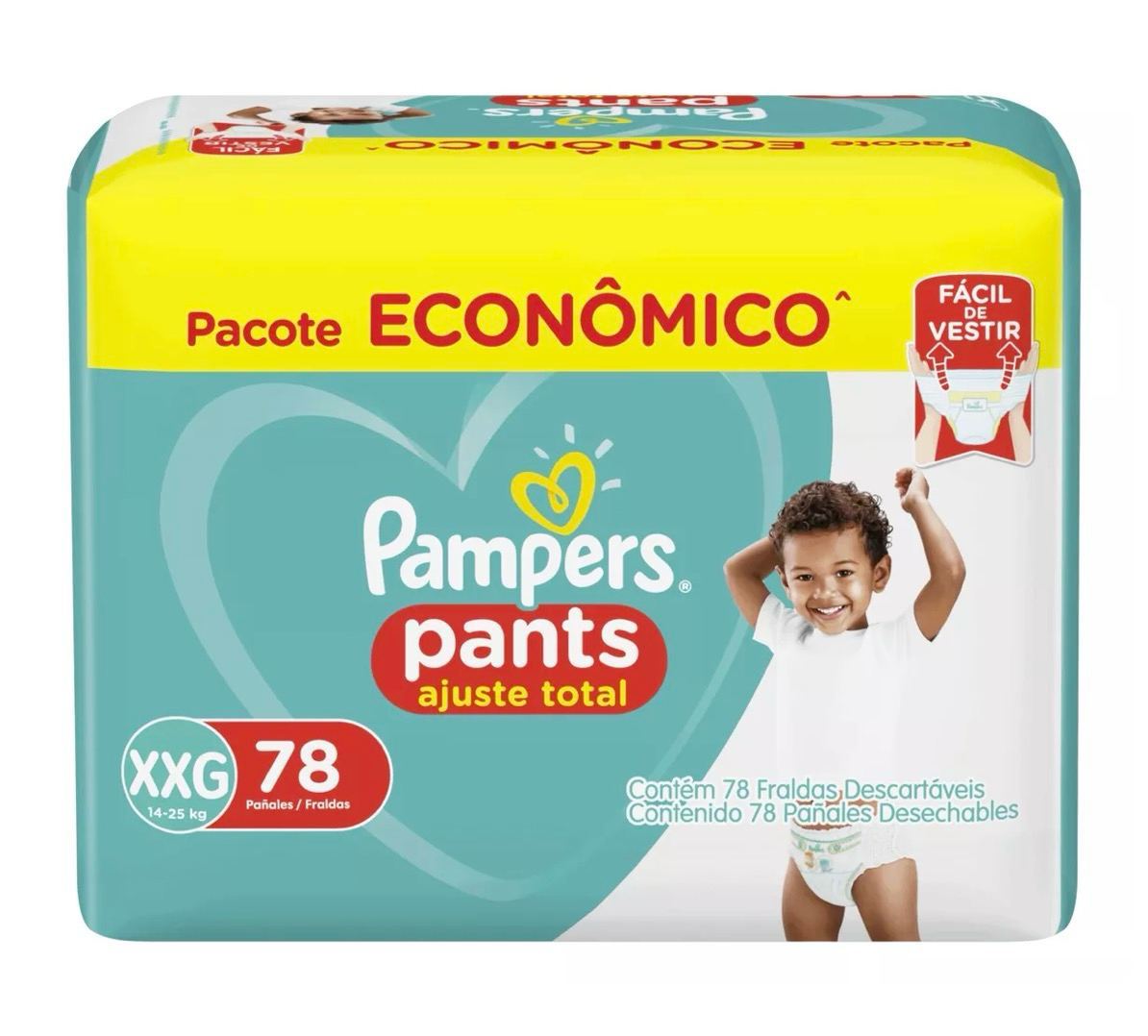Fralda Pampers Pants Ajuste Total XXG 78 unidades