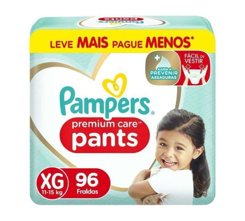 Fralda Pampers Premium Care Pants XG 96 Unidades