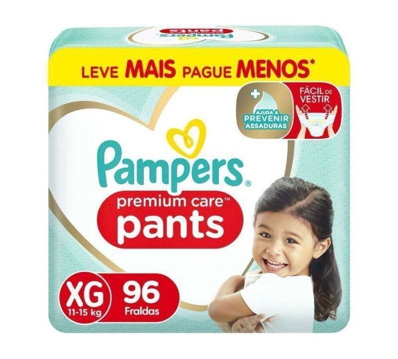 Fralda Pampers Premium Care Pants Xg 96 Unidades Em Promoção No Mamãe