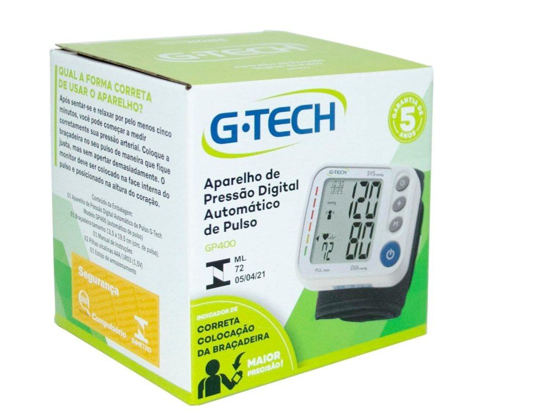 G-Tech Aparelho De Pressão Digital De Pulso Gp400 Cor: Branca